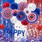 4th of July Decorations Set – Patriotic Red White Blue Party Supplies with Hanging Paper Fans, USA Flag Banner, Star Garland, Pom Poms & Fringe Curtain for Independence Day Décor
